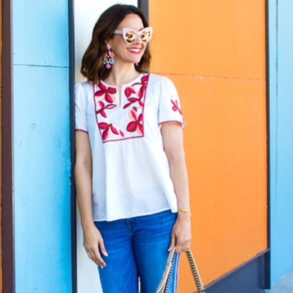 Madewell Boho Embroidered Top
